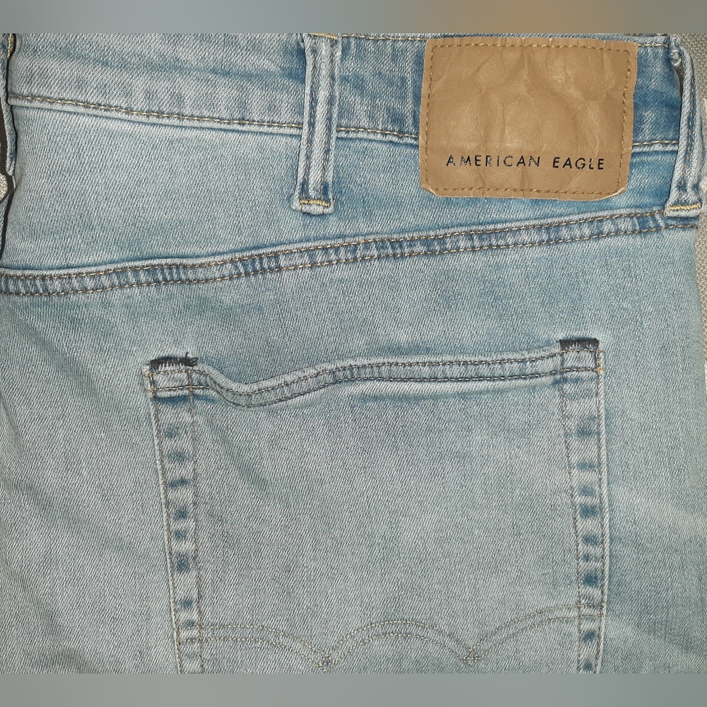 Men's American Eagle Airflex+ Athletic Blue Jeans 38 X 30 - Picture 7 of 7
